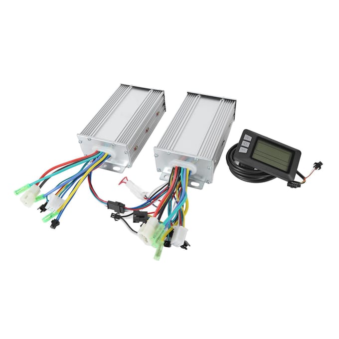 500w Fiets Dubbele Aandrijving Controller Kit met Display Paneel Elektrische Fiets Ombouwset voor Elektrisch white
