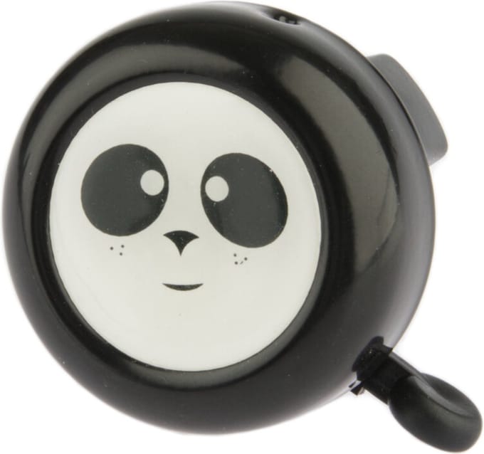 Pexkids Kinderfietsbel met pandaontwerp - zwart/wit - duurzaam en weerbestendig