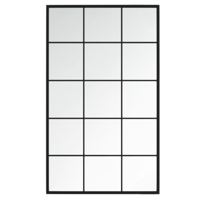 vidaXL - Wandspiegel - 100x60 - cm - metaal - zwart