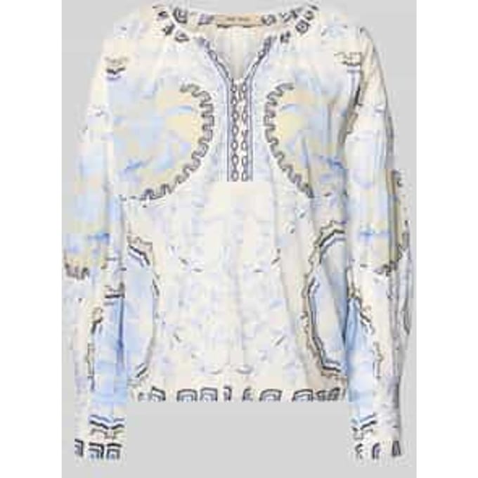 relaxed fit blouse met tuniekhals model 'Wylde'