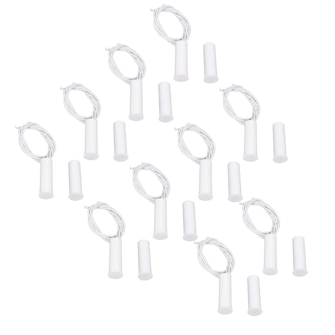 10 Sets Verzonken Magnetische Schakelaar DC100V 10W NC Type Vlamvertragend Deursensor Raam Reed Schakelaar white