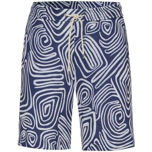 Desoto Bermuda Confused Painting Drawstring Short Blauw-Wit / male