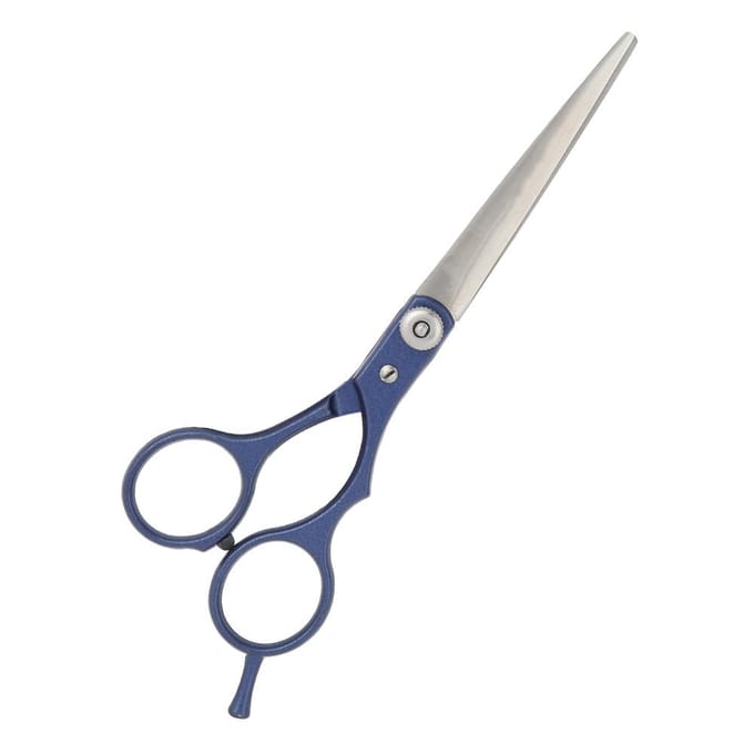 Ciseaux de coupe de cheveux professionnels Ciseaux de coiffeur Salon familial Outil de coiffure Dents plates Bleu bleu