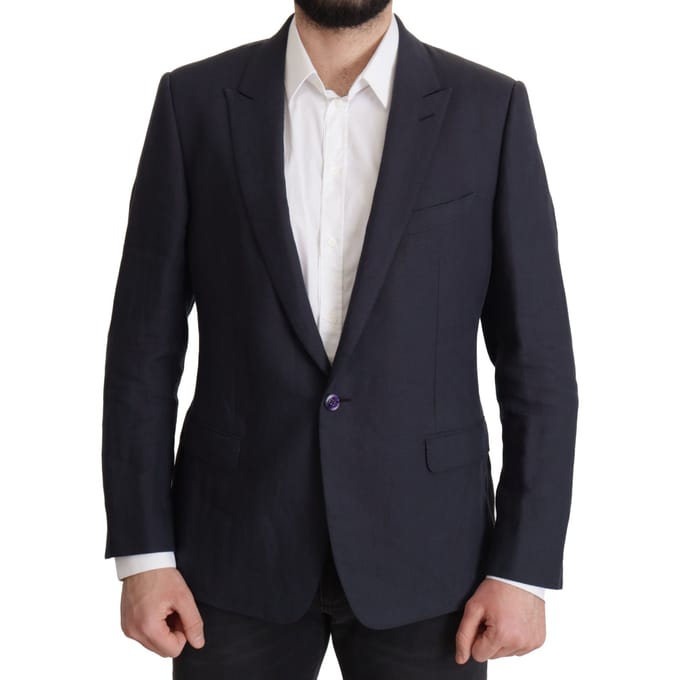 Dolce & Gabbana Donkerblauwe ALTA SARTORIA Jas Heren Blazer