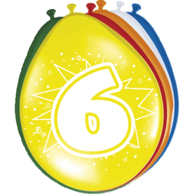 6 Jaar Ballonnen - 8 stuks