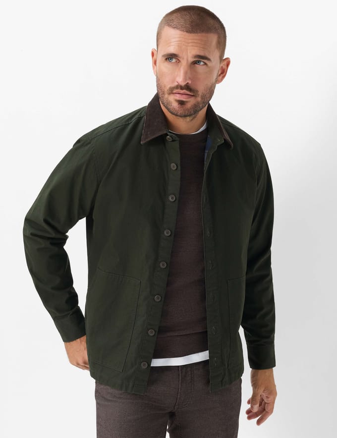 Brax Heren Shirt  Style KAY pine, groen, maat M