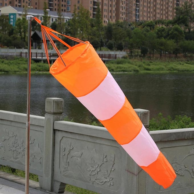Windsok - Windmeter - Windrichting Meten - Rip-Stop Polyester - 60 inch - Oranje