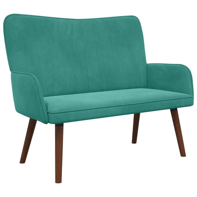 vidaXL - 2-Zits - Sofa - Turquoise - 115 - x - 61 - x - 87 - cm - fluweel