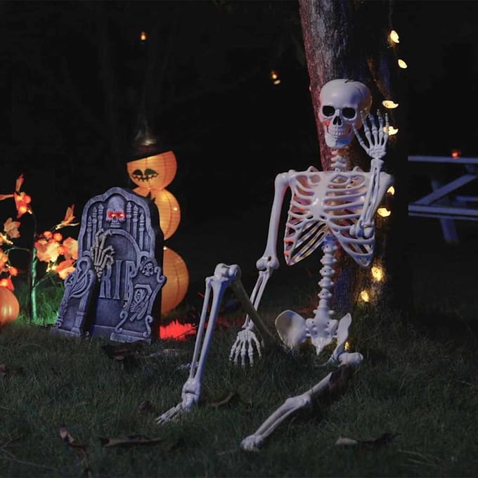 vidaXL - Halloween - Skelet - 2 - st - Wit - 85 - cm - PVC
