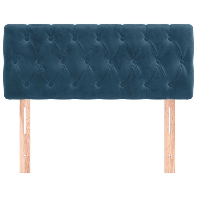 vidaXL - Hoofdbord - 90x7x78/88 - cm - fluweel - donkerblauw
