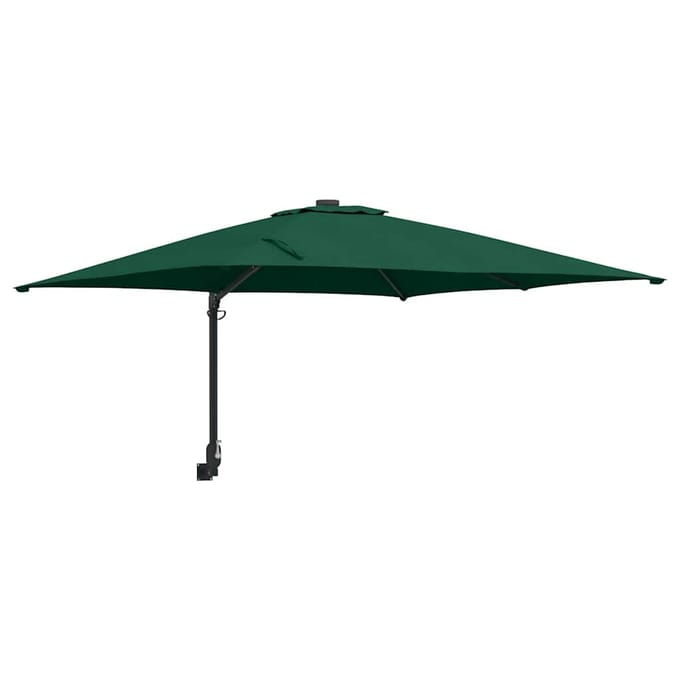 vidaXL - Tuinparasol - 248,5 - x - 247,5 - x - 160 - cm - Polyester - en - Staal - Groen