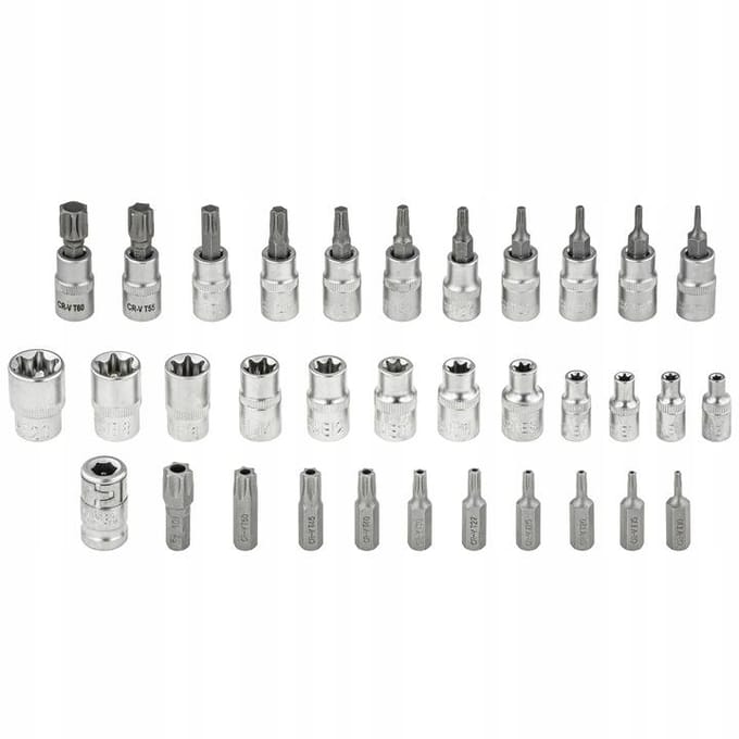 34-delige Torx & Inbus Dopset Buitenzijde E4-E20 T10-T60