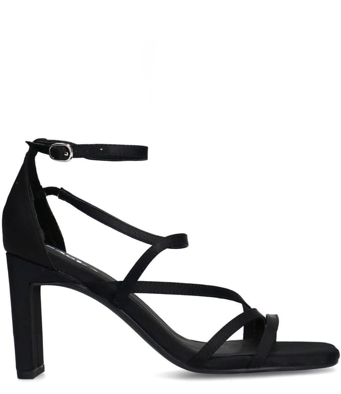 Sacha - Dames - Zwarte sandalen met hak - Maat 41