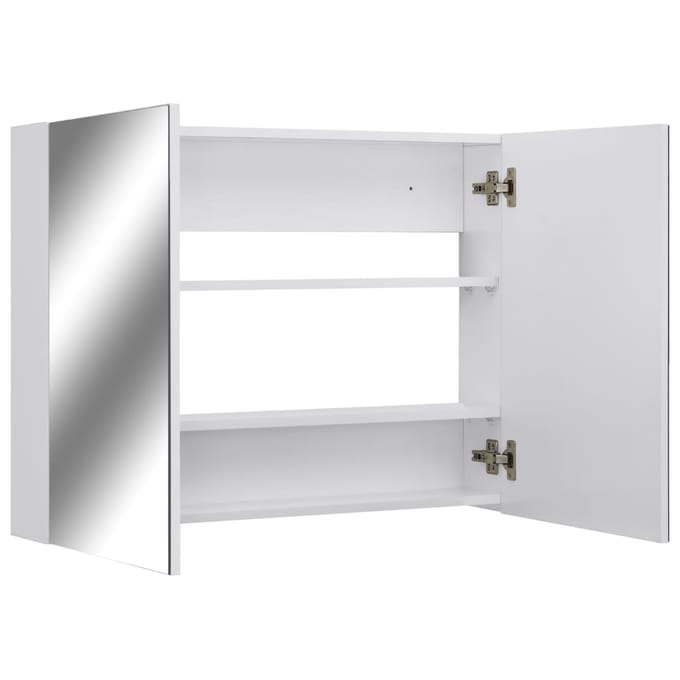 vidaXL - Badkamerspiegelkast - 80x15x60 - cm - MDF - wit