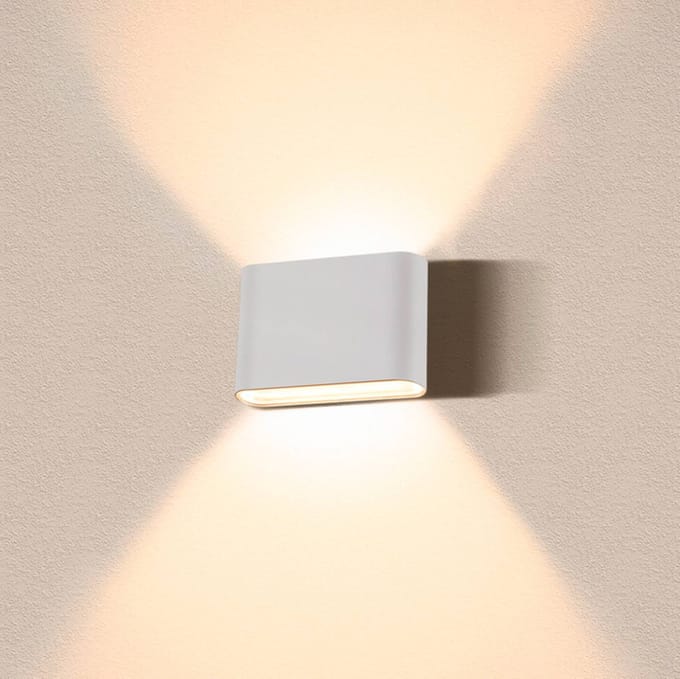 SLV Oval buitenwandlamp up/down CCT 13,5 cm wit