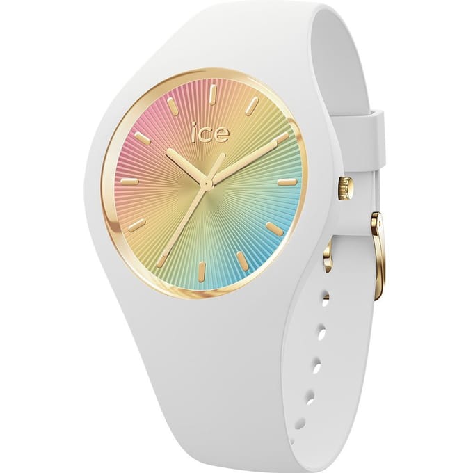 Ice Watch ICE champagne - White rainbow 025350 Horloge - Siliconen - Wit - Ø 40 mm