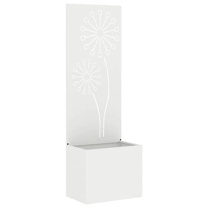 vidaXL - Tuin - Privacy - Scherm - Wit - 50 - x - 32 - x - 150 - cm - Koudgewalst - staal