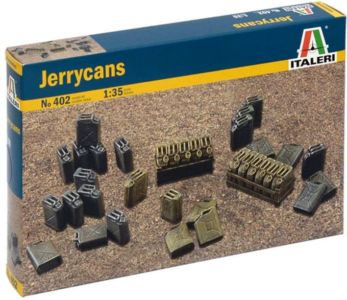 Italeri Modelbouwpakket Diorama - 402 Jerry Cans for Diorama Plastic - 1:35 - Modelbouw