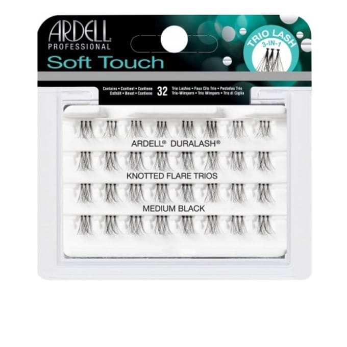 Ardell Soft Touch Knotted Flare Trios Medium Black 32 st