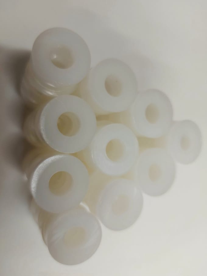 AFSTANDSBUS - OPVULRING - SPACER - 15 MM X 10.0 MM X 6.3 MM WIT - PE - 50 STUKS - VOOR M6