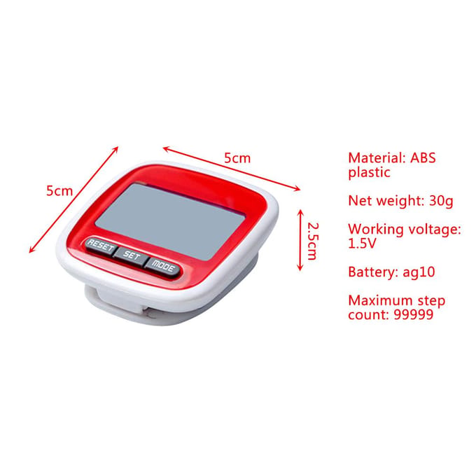 Podomètre simple écran LCD 3D compteur de pas de marche podomètre course marche pasomètre compteur rose
