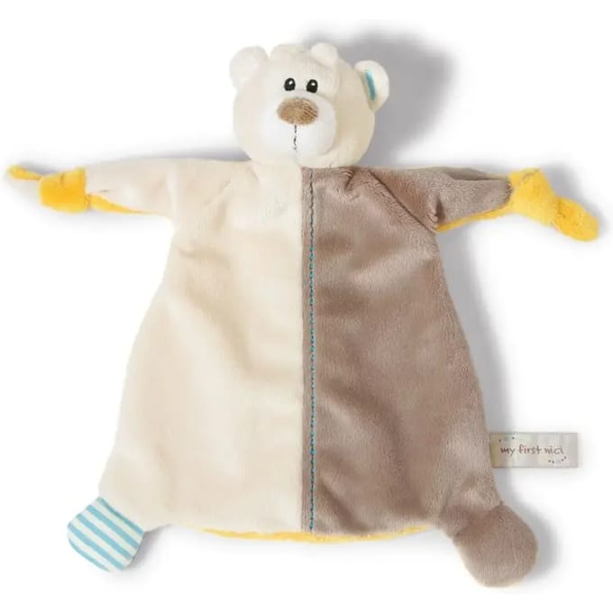 Nici Knuffeldoekje Beer Baby 25 X 25 Cm Polyester Wit/bruin