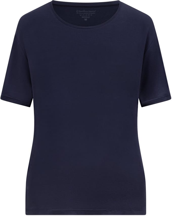 Comfortabel & Zijdezacht Bamboo Basics Pyjama set korte mouw Nicole - Navy - S