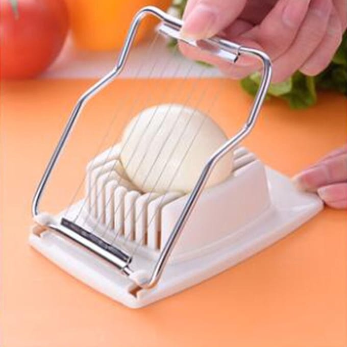 Waledano® Eiersnijder - Eierverdeler - Eieropener - Champignonsnijder - Eiersnijder Handmatige - Wit