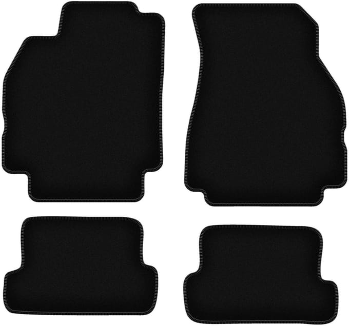 BASIC zwarte veloursmatten voor: Renault Megane II CC coupé, cabrio (2003-2010)