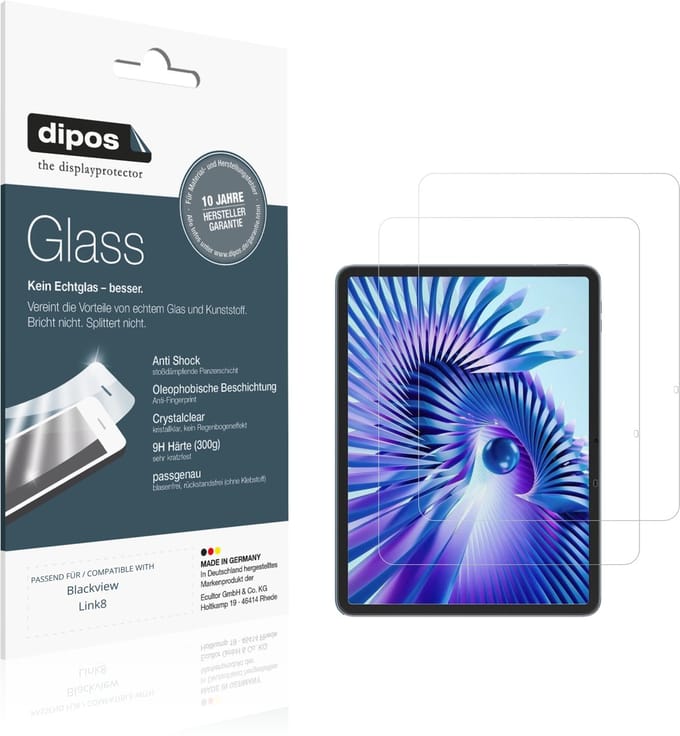 dipos – 2x Pantserfolie geschikt voor Blackview Link8 | 9H Screenprotector