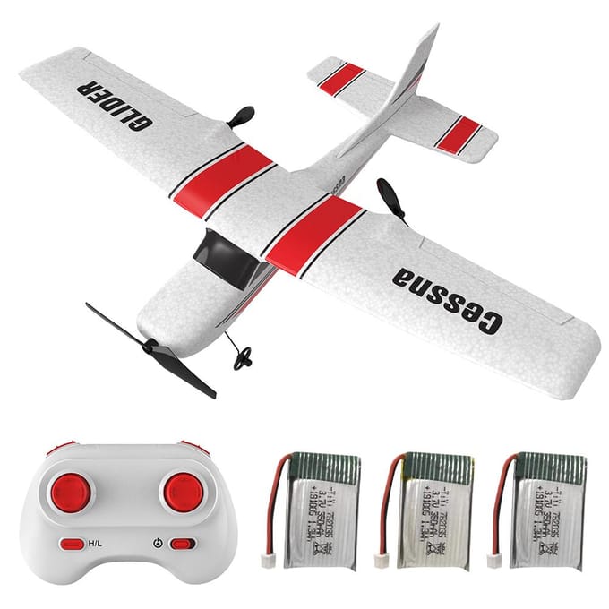 Z53 RC Vliegtuig 2,4 GHz Geïmporteerde Gyroscoop EPP Afstandsbediening Vliegtuigen RC Zweefvliegtuig Vliegtuig Speelgoed Vliegtuig RC 3 battery rood