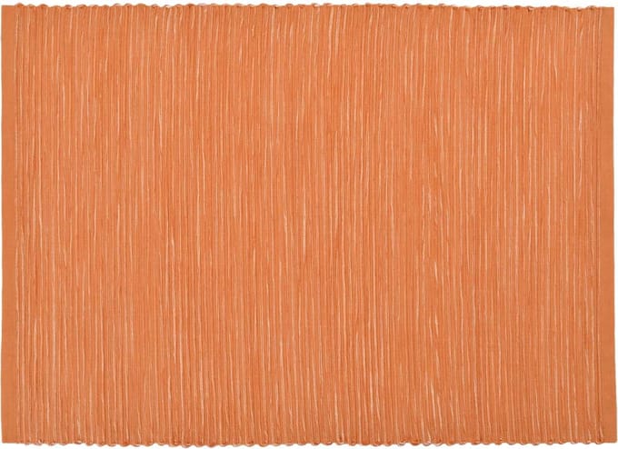 Placemat TWEE stuks - Breeze perzik oranje - 35 x 50 cm - twee placemats katoen