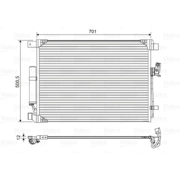 Condensator, airconditioning VALEO 822605