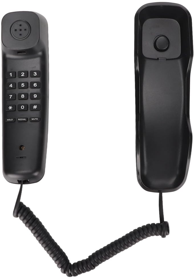 Allecto - Vaste Telefoon - Wandgemonteerd - Nummerherhaling - Zwart