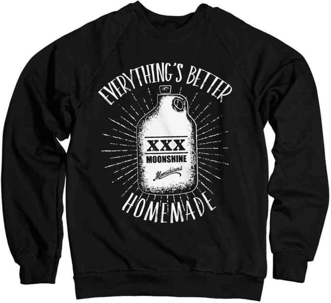 Moonshiners Sweater/trui -S- Everything's Better Homemade Zwart
