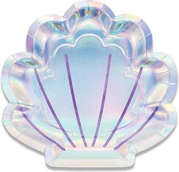 Witbaard Feestbordjes Mermaid Shine Meisjes 23 Cm Papier 8 Stuks