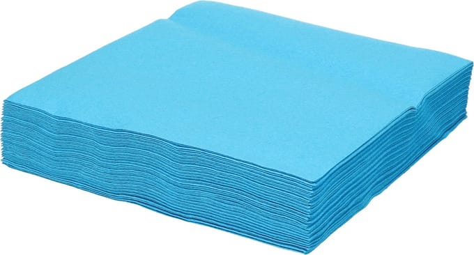 Santex feest servetten - 20x stuks - aqua blauw - 40 x 40 cm - papier