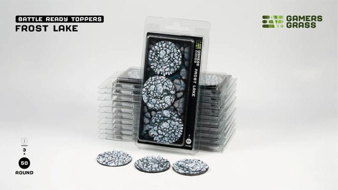 Frost Lake Bases Pre-Painted (3x 50mm Round)