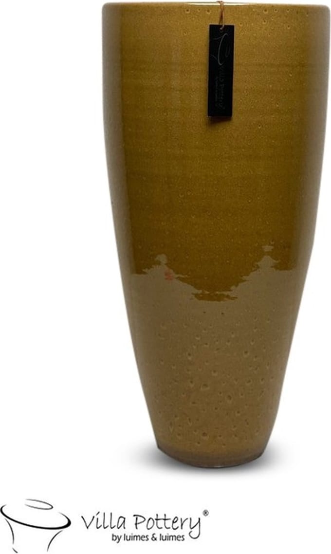 Oker bruine vaas Georgia 50 cm hoog