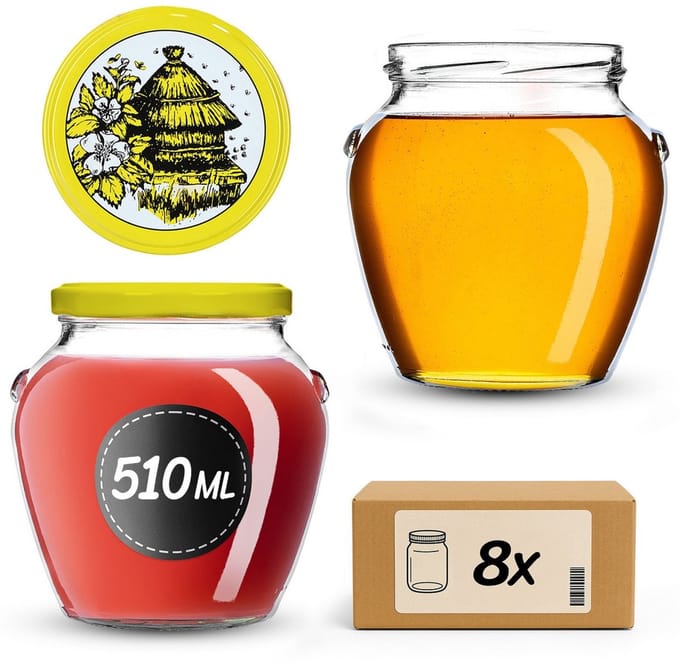KADAX Amphora Jar fi82 510ml + deksel wz13 Honing 1