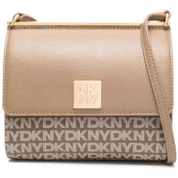 DKNY Schoudertas Mona Flap Crossbody Bag Chino / Shitake Lichtbruin