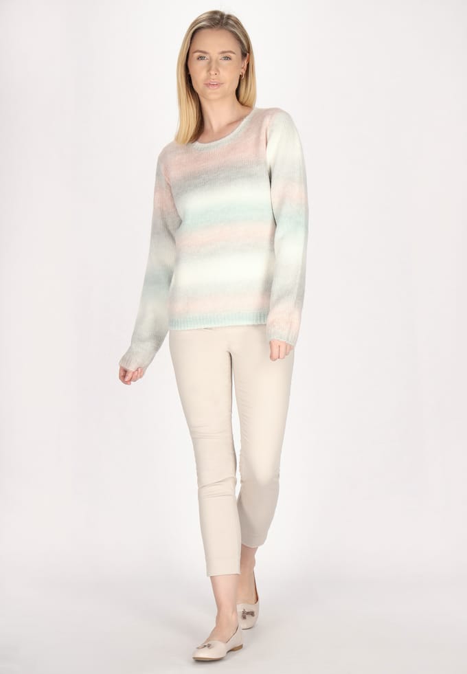 usha Jumper Dames Lichtblauw Veelkleurig