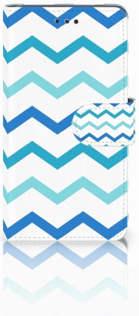 Nokia 7 Telefoon Hoesje Zigzag Blauw