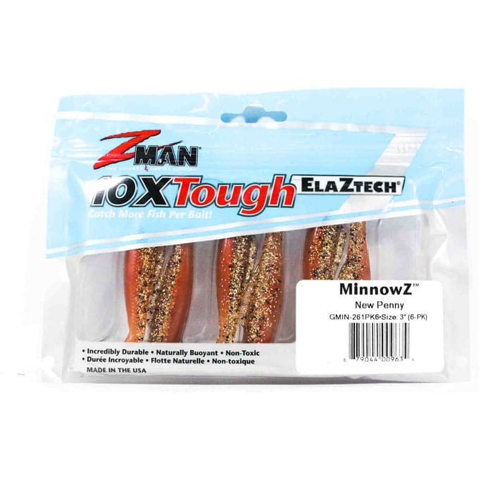 Zman Zacht kunstaas MinnowZ 3 Inch 6/Pack Nieuwe Penny (9634)