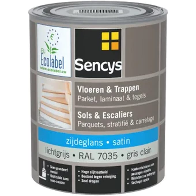 Sencys Hout- En Tegelvloerverf Ral7035 Satijn 750ml