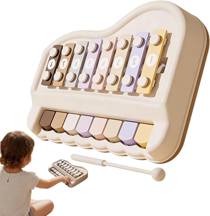 Kinder xylofoon - Muziekinstrument speelgoed - Vroeg leren - Twee speelmethoden - 22 x 165 cm - Multicolor