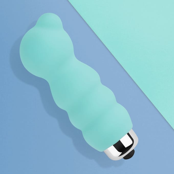Schattige siliconen bullet met structuur, 8 cm