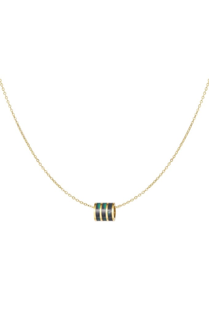 Goudkleurige Ketting Bedel - Groen/Goud