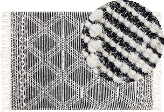 TOPRAKKALE - Modern vloerkleed - Gebroken wit - 160 x 230 cm - Wol