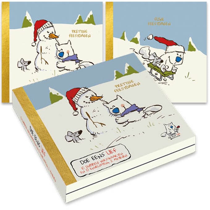 Doe eens lief kerstkaartenmapje - Vogels - Kaars